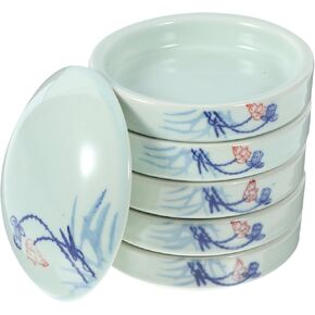 1Set Ceramic Watercolor Mixing Palette Porcelain Paint Dish for Artists Multi Functional Color Mixing Trays for Home Decoration and Giving