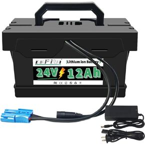 24V 8Ah 12Ah Lithium Battery 24Volt Kids Ride-On Cars & Toy Cars Replacement Battery, Compatible with 24 Volt Dynacraft Realtree UTVs, 2A Fast Charger 30A BMS(24V 8AH)