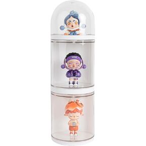 Clear Figures Display Case, Wall-Mounted Display Box, Stackable Figures Blind Box, Doll Display Stand for Pop Mart Lego Collectibles Action Figures-3Layer