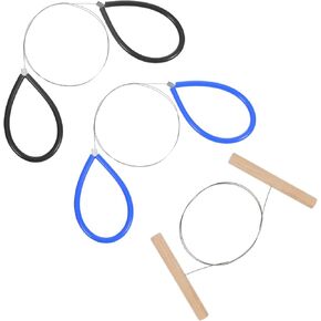 3 PCS Clay Wire Cutter Pottery Wire Tool Steel Wires Clay Cutter Standard Cut Off Tools for Clays Artists with Black Blue and Wood Handle for Artists Wheel Tools