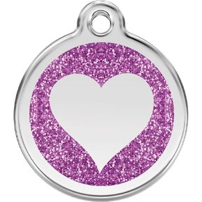 Red Dingo Personalized Heart Paw Pet ID Dog Tag (Small Aqua)