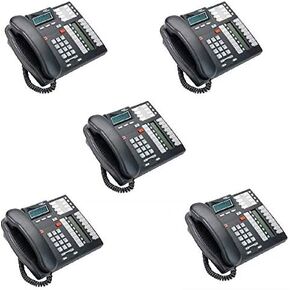 Nortel Norstar Telephone, Charcoal, 5 Pack (T7316e) (Renewed)