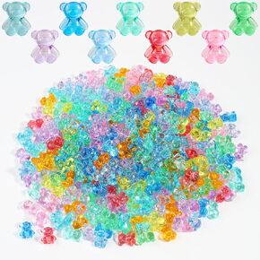 Mini Resin Bear Toys, 180 Pieces Small Teddy Bear Figure Bulk Animal Figurines Tiny Animal to Hide for Kids Party Favors