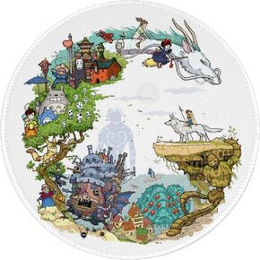 RAINBOWS Fantasy Away Mouse Pad Spirited Dragon Cute Couple Childhood Anime Japan Anti Fatigue Mousepad Rubber Mouse Mat(1,20cm)