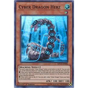 يو جي- أوه! - Cyber ​​Dragon Herz - MP19 -EN086 - Super Rare - 1st Edition - 2019 Gold Sarcophagus Tin Mega Pack