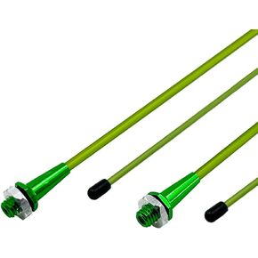 2PCS RC Boat Plastic Antenna Base Tube Sleeve with M6 Aluminium Antenna Base and Cap for RC Boat Ship Car Truck DIY Model Boat Building Accessories (Green, 320mm Length)
