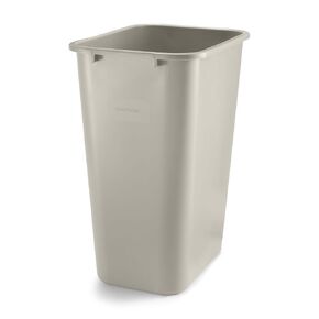 STAPLES COASTWIDE 125070 Soft Molded Wastebasket 10.25 Gallons Beige 20-Inch H x 15 1/2-Inch W x 11-Inch D
