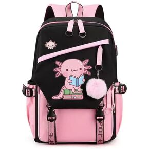 حقيبة ظهر على ظهر Backpack على ظهر Backpack مع ميناء شحن USB ، وحقيبة الكمبيوتر المحمول للرجال والنساء ، ودورة نهارية متعددة الوظائف مقاومة للماء للعمل ، في الهواء الطلق ، في الهواء الطلق