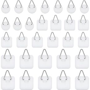 30 pcs شماعات الصور اللاصقة عصا على شماعات الصور اللصق اللصق للجدار للجدار غير المرئي شماعات اللوحة اللاصقة لصور معلقة بدون أظافر للمنزل جدار الفن إطار الصورة