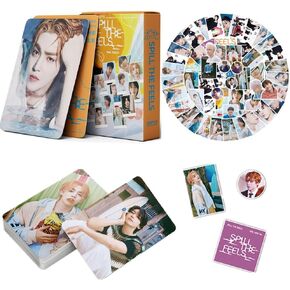 55 PCS Lomo Cards and 99 PCS Stickers,Photocard Stickers Set