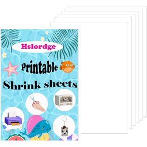 12PCS White Printable Shrinky Plastic Sheets,Printable Shrink Film Sheets for Kids Crafts, Easter Ornaments, Mother's Day Gifts (12)