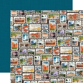 Echo Park Paper National Park Stamps 12x12 Patterned Paper, Various