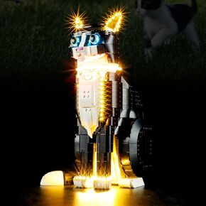 BOOZUU Light Kit for Lego-21349 Tuxedo Cat - Lighting Compatible with Lego Ideas Tuxedo Cat 21349 Building Set for Adults (Lights Only, No Lego Set)