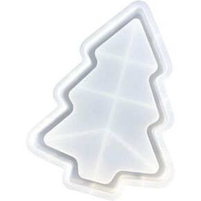 Silicone Serving Platter Mould Christmas Tree Shaped Dish Molds Epoxy Resin Mold for Jewelry Storage Tray Making