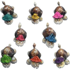 VOSAREA 8pcs Miniature Sea Turtles Figurines Ornaments Tiny Sea Turtle Statues Mini Tortoise Figures for DIY Micro Landscape Moss Terrarium Fish Tank Dollhouse Accessories