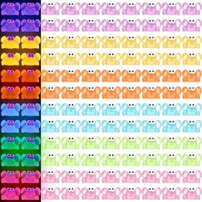 120 Pcs Luminous Mini Resin Crab Miniature Tiny Resin Crab Glow in The Dark Statue Tiny Little Sea Animal Figure for Micro Landscape Garden Flower Moss DIY Fairy Garden Craft Decor