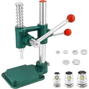 Fabric Covered Button Maker, Handmade Fabric Covered Button Maker Machine Kit, Button Maker DIY Tool with 3 Molds(Diameters 18, 25, 30mm) and 300 Pcs Buttons