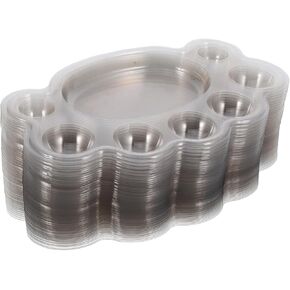 50Pcs Clear Paint Vibrant Disposable Art Trays for Watercolor Oil Painting Easy Cleanup Paint Holder for Group Activities and Craft Projects
