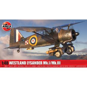 Airfix A07116 Westland Lysander Mk I Mk III Model Kit Unpainted, Paints and Glue Sold Separately