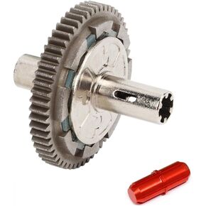 Metal Steel 57T 0.8Mod Slipper Set Slipper Clutch Spur Gear for Arrma 1/10 Big Rock Granite Kraton Outcast Senton 1/8 Typhon Upgrade Parts，Replace #ARA310949 (Red