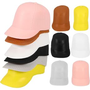 Mini Doll Hats: 12pcs Miniature Dollhouse Plastic Baseball Caps 11 inch Doll Dress Up Accessories Crafts Mini Tea Party Tiny Hats for Girl