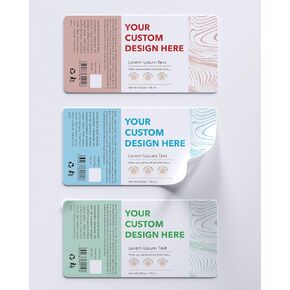 Custom 2" x 4" Rectangle Paper Labels - Personalized Rectangle Stickers for Candles, Jars, Bottles and Businesses (20-5,000 Labels)