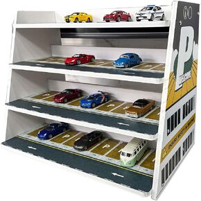 1/64 Hot Die Cast Wheel Display Case，Stepped Alloy car Display Stand. Four-Level Stepped Parking lot.