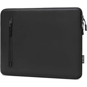 كم كمبيوتر محمول من Mosiso 13-14 بوصة ، حقيبة حمل 13.3 بوصة متوافقة مع MacBook Air/Pro 13/14 ، HP ، Dell ، Lenovo ، Acer ، حقيبة كمبيوتر سافر محمولة مع جيب أمامي يسار ، أسود ، أسود