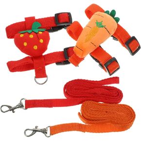 ERINGOGO 2sets and Leash for Pets Lightweight Escape Bunny Leash Kit for Comfortable Outdoor Walks Random Style