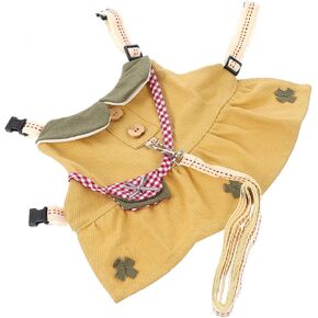 Guinea Pig Decorative Costume Adjustable Leash for Small Animals Breathable Vest for Cute Hamsters and Bunnies Comfortable Fit Light