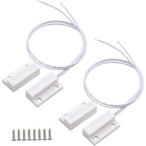MC-38 Door Window Contact Sensor Alarm Magnetic Reed Switch with Screws White - (2 Sets)