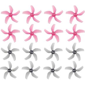 8PCS(4CCW 4CW) Propellers, Upgrade Less Noise Props Replacement & Better Control, Gemfan D51-5 Cinewhoop 5 Blades Props for RC FPV Racing Freestyle 2inch Cinewhoop Ducted Drone(Red + Grey)