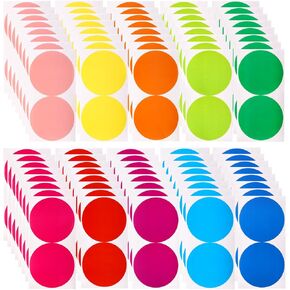 Maitys 120 Pieces 5 Inch Large Round Stickers Labels Dots Circles Moving Labels for Boxes, Floor Decals, Color Coding Stickers for Home Organization Projects, Bins, Packing