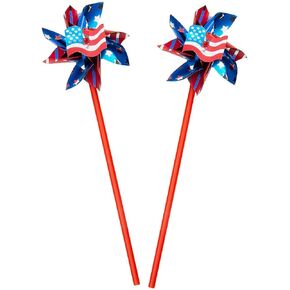Fun Express Patriotic American Flag Pinwheels - 36 Pc