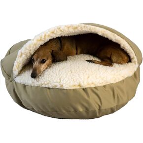 Snoozer Orthopedic Cozy Cave Pet Bed, Large, Khaki