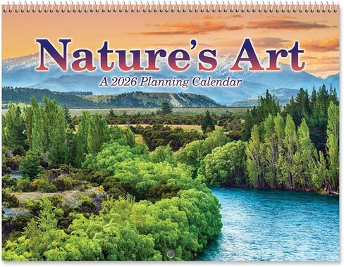 2026 Seasons Big Grid Wall Calendar, 12-Inch x 9-Inch Size Closed, 18-Inch Size Open, Large Bookstore-Quality, Spiral-Bound Hanging Monthly Calendars for Kitchen & Office, by Current in Saudi Arabia