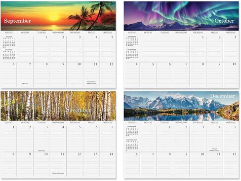 2026 Seasons Big Grid Wall Calendar, 12-Inch x 9-Inch Size Closed, 18-Inch Size Open, Large Bookstore-Quality, Spiral-Bound Hanging Monthly Calendars for Kitchen & Office, by Current in Saudi Arabia