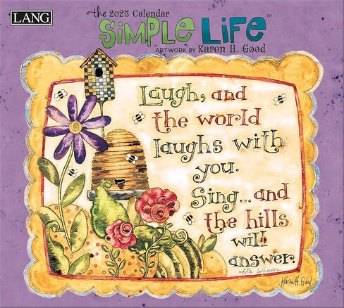 Lang Companies, Simple Life 2026 Wall Calendar by Karen H. Good, 13.4'' X 12'', 12-Month Calendar with Stapled Binding in Saudi Arabia