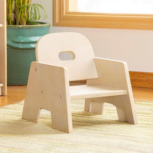 Guidecraft Toddler Wooden Stacking Chairs (Set of 2): 5" Seat Height | Preschool Easy-Stack Chair | Durable Birch Plywood | Classroom Furniture in Saudi Arabia