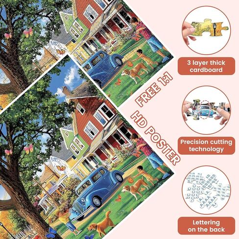500 قطعة لغز للبالغين ، لغز Jigsaw الكلب ، Spring Park Jigsaw Buzzles 500 قطعة حفلة عيد ميلاد لأطفال العائلة والبالغين ، لغز مضحك ، ممتعة ومشاهدة ألعاب عائلية 20.5 × 15 في in Kuwait