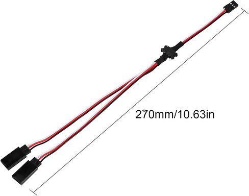 INJORA Magnetic Snap-on JR 1-to-2 Y Cable for RC Models, 2PCS (20cm) in Saudi Arabia