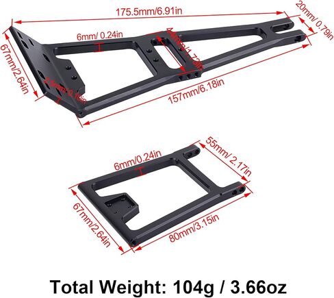 AMK 1/10 Scale RC Truck and Tow Build Kit Updates, Winch Double Stent Rescue Truck Tow Crane Arm Wrecker Kit for 1/10 RC Crawler and Trailer SCX10 TRX4 Capra LCG Chassis DIY Build Updates (Black) in Saudi Arabia