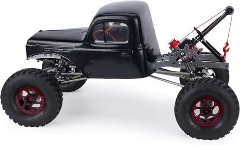 AMK 1/10 Scale RC Truck and Tow Build Kit Updates, Winch Double Stent Rescue Truck Tow Crane Arm Wrecker Kit for 1/10 RC Crawler and Trailer SCX10 TRX4 Capra LCG Chassis DIY Build Updates (Black) in Saudi Arabia