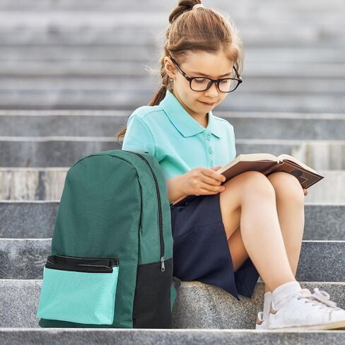 amylove 12 جهاز كمبيوتر شخصي كلاسيكي عارضة Daypack حقائب الظهر بكميات كبيرة خفيفة الوزن درجتين من الألوان حقيبة مدرسية متنوعة الألوان مع الأشرطة مبطن قابل للتعديل للأطفال الفتيان الفتيات السفر بلا مأوى، 12 × 17 × 6 بوصة in Saudi Arabia