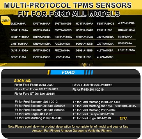 ACLONG TPMS Tire Pressure Sensor fit for Toyota Camry Prius Corolla RAV4 Highlander Avalon Yaris Hilux Land Cruiser, 315MHz Tire Pressure Monitoring System Replacement 4260706020 4260730060-1PC in Kuwait