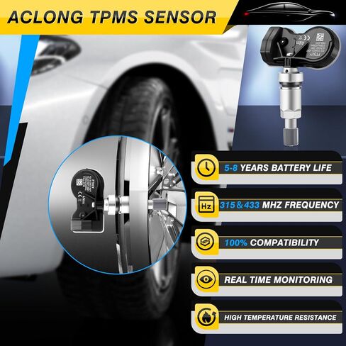 ACLONG TPMS Tire Pressure Sensor fit for Toyota Camry Prius Corolla RAV4 Highlander Avalon Yaris Hilux Land Cruiser, 315MHz Tire Pressure Monitoring System Replacement 4260706020 4260730060-1PC in Kuwait