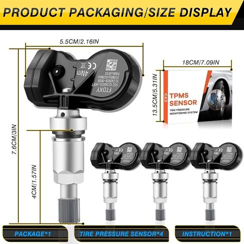 ACLONG TPMS Tire Pressure Sensor fit for Toyota Camry Prius Corolla RAV4 Highlander Avalon Yaris Hilux Land Cruiser, 315MHz Tire Pressure Monitoring System Replacement 4260706020 4260730060-1PC in Kuwait