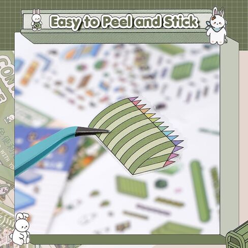 3D House Stickers, 24 Sets DIY Sticker Therapy for Adult Fun Cute Cartoon Stickers Scene Make Your Own Mini Room Scenes Miniature Supermarket for Relief Stress Pass The Time in Kuwait