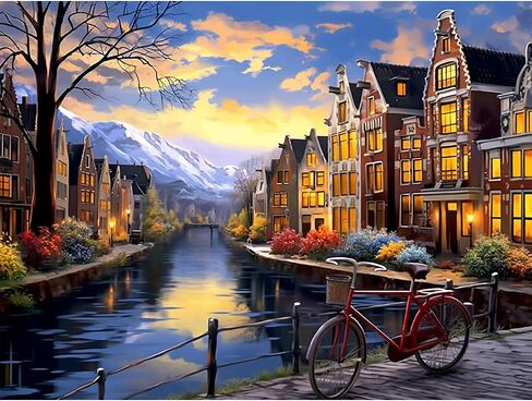 Changjiawujin New York City City Diamond Painting Kits للبالغين ، مجموعات فنون الماس المربعة المربعة للمبتدئين للمبتدئين ، DIY 5D GEM Art Paints مع Diamond Home Wall Decor in Saudi Arabia