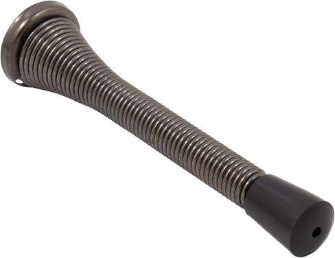 Stone Harbor Hardware Heavy-Duty Spring Door Stop, 4 Inches, Matte Black in Kuwait